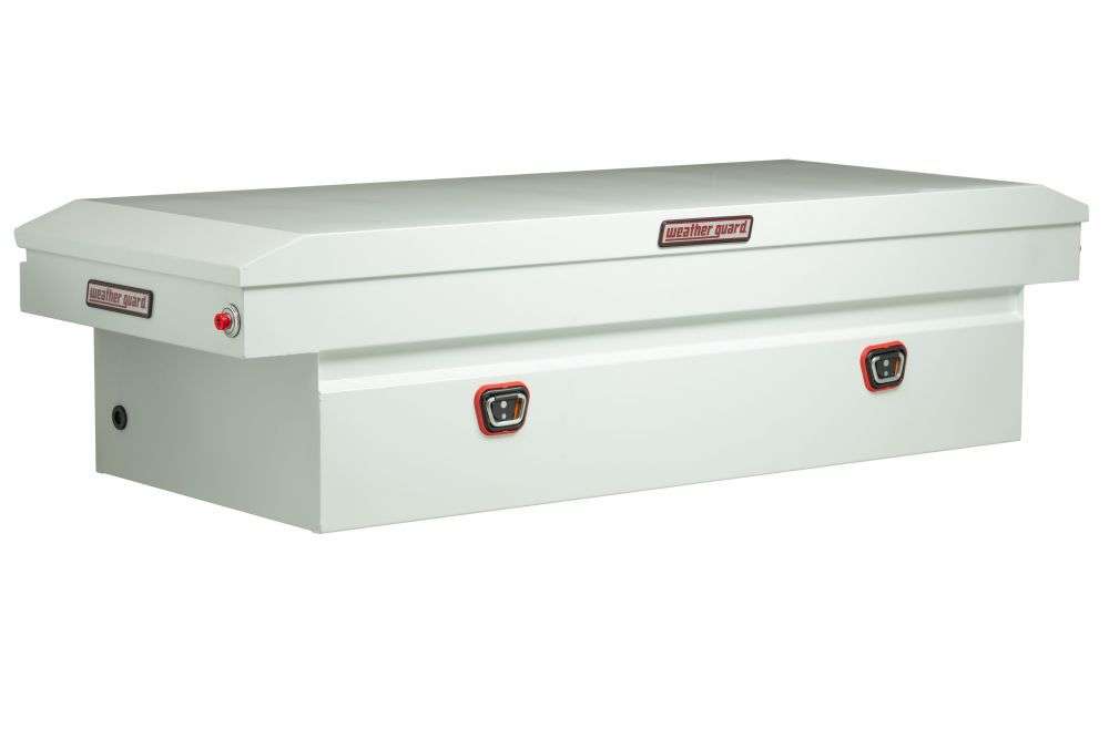 Weather Guard Saddle Box Steel Full Extra Wide White