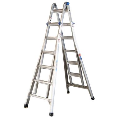 WERNER 26 ft Aluminum 300 lb Telescoping Type IA Multi-Position Ladder